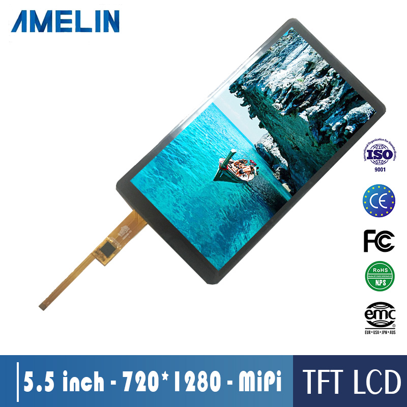 5.5寸MIPI电容触摸TFT液晶显示屏720*1280可定制IPS支持树莓派LCD