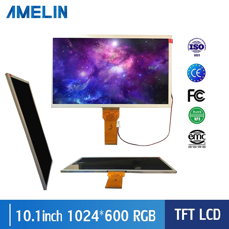 TN视角TFT LCD 10.1寸液晶显示屏RGB接口  宽屏1024*600分辨率