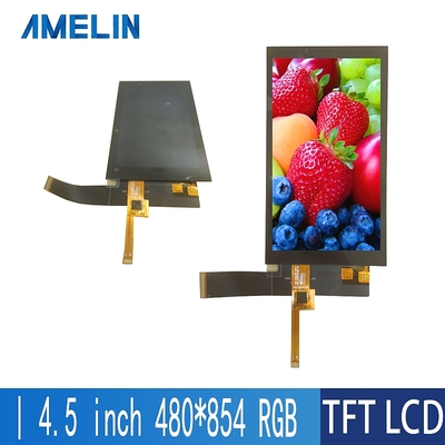 4.5寸TFT屏 480*854分辨率 MIPI接口 带电容触摸屏 IPS液晶显示屏