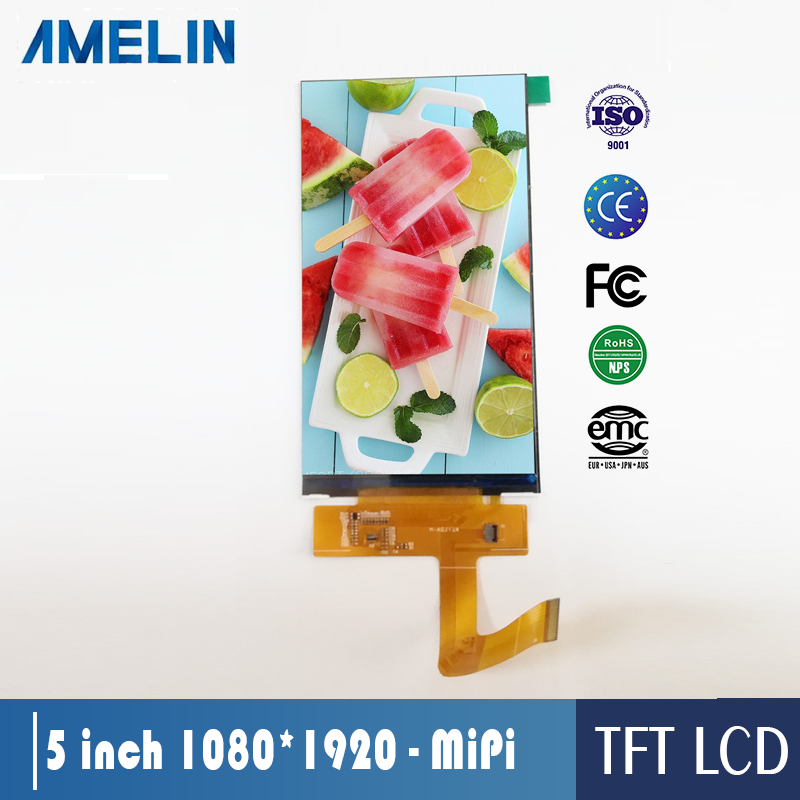 High resolution 5 inch 1080*1920 TFT LCD display module with IPS screen and MIPI interface
