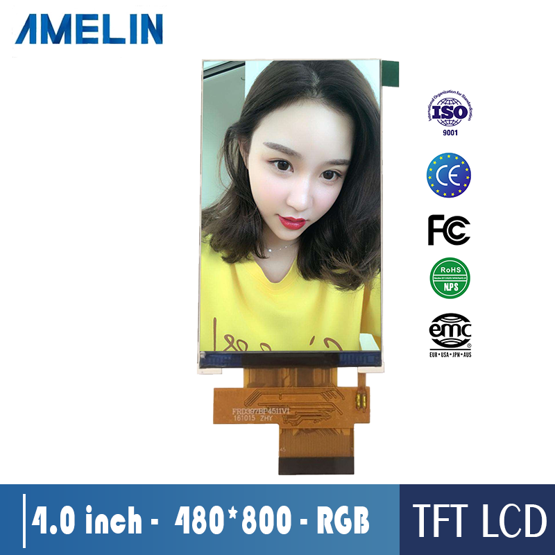 4 inch 480*800 resolution IPS TFT LCD RGB Interface display