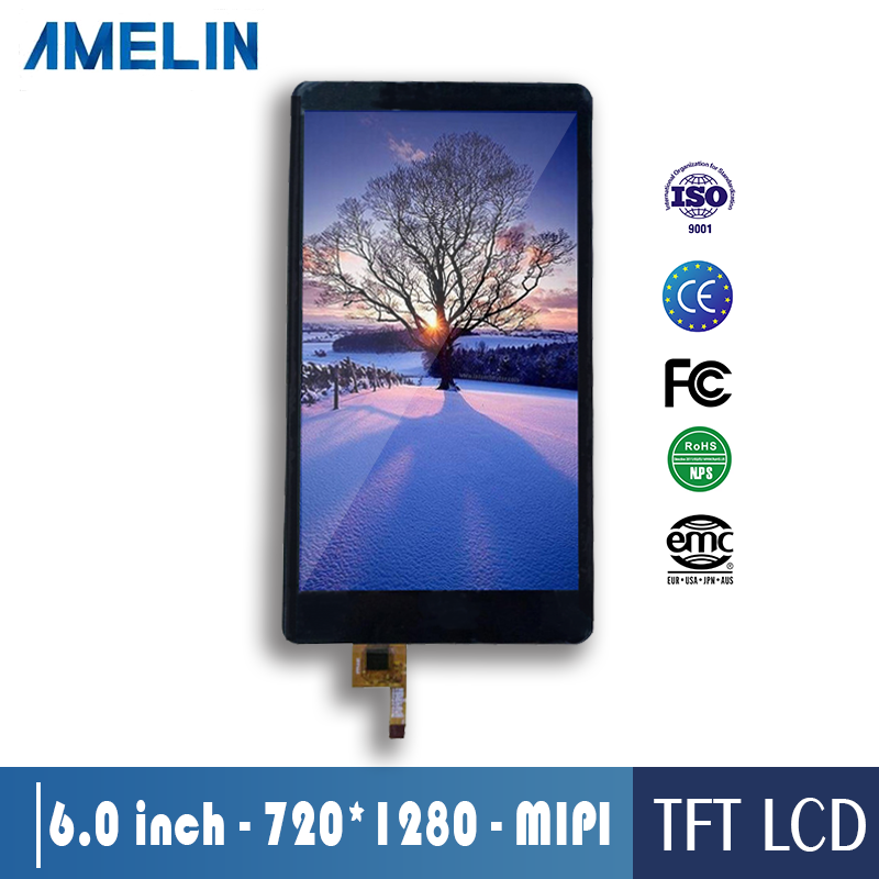 6 inch 720*1280 high resolution MIPI IPS TFT LCD screen with touch screen 6 inch touch screen