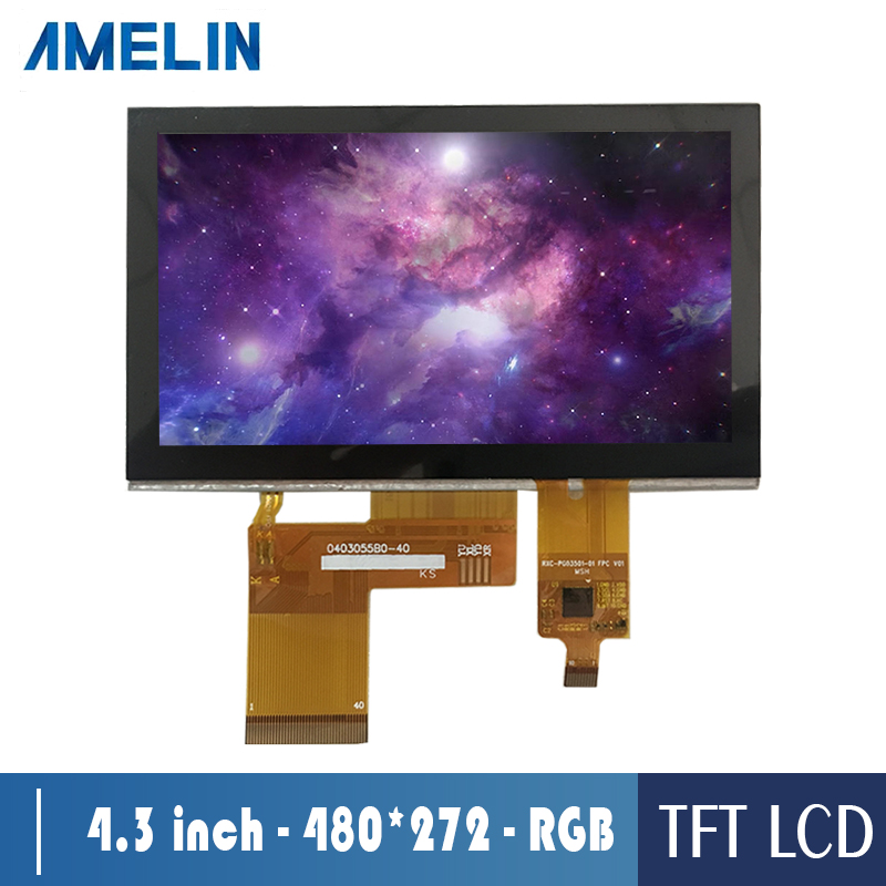 厂家直销 4.3寸TFT LCD 480*272 液晶显示屏 电容触摸支持树莓派
