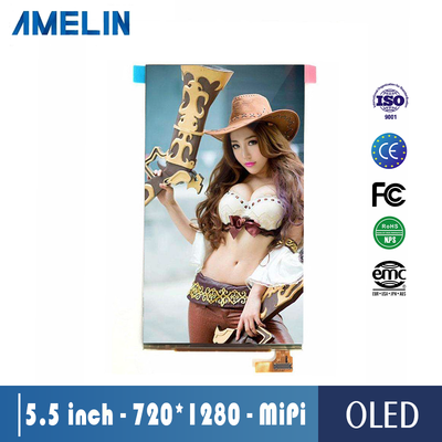 5.5 inch 720*1280 resolution IPS OLED screen with MIPI oled display